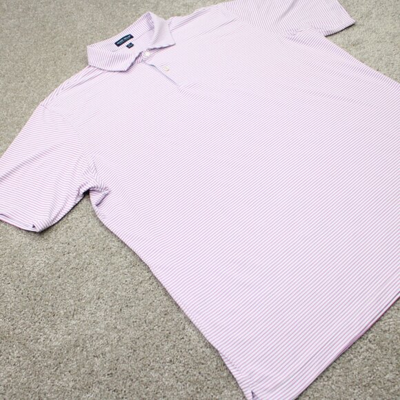 Peter Millar Polo Shirt Mens 2XL XXL Pink Crown Crafted Quick Dry Stretch S/S - Picture 7 of 14